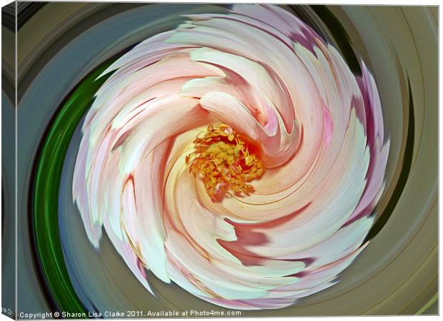 floral swirl Canvas Print by Sharon Lisa Clarke