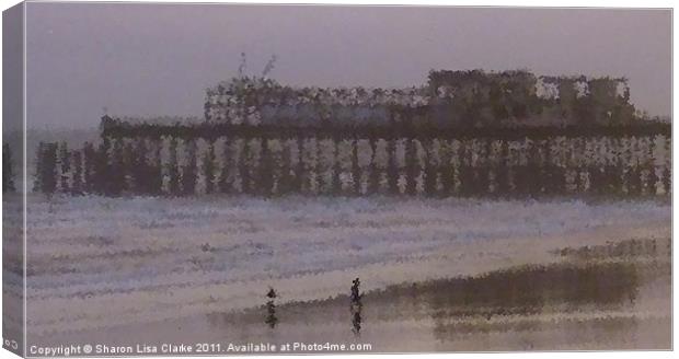 Abandoned Pier Canvas Print by Sharon Lisa Clarke