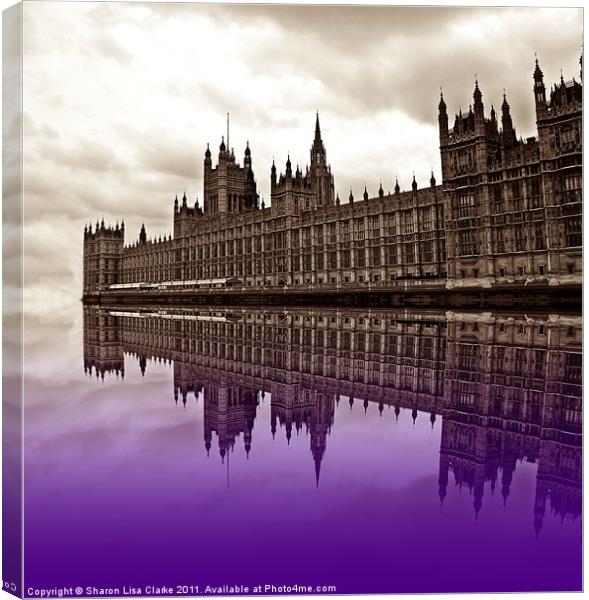 Westminster reflections Canvas Print by Sharon Lisa Clarke