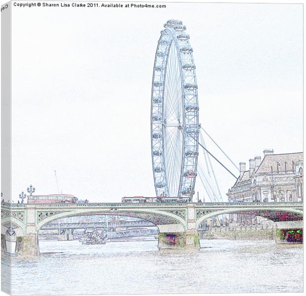 London Eye Canvas Print by Sharon Lisa Clarke