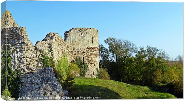 Pevensey Castle Canvas Print by Sharon Lisa Clarke