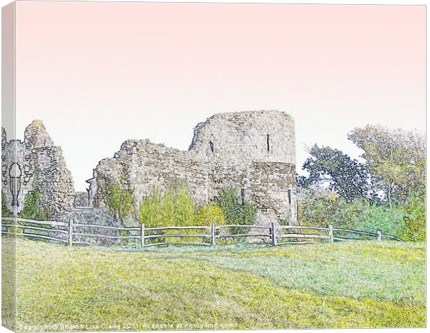 Pevensey's Roman castle Canvas Print by Sharon Lisa Clarke