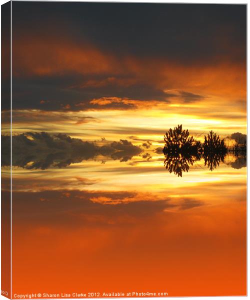 Fire clouds Canvas Print by Sharon Lisa Clarke