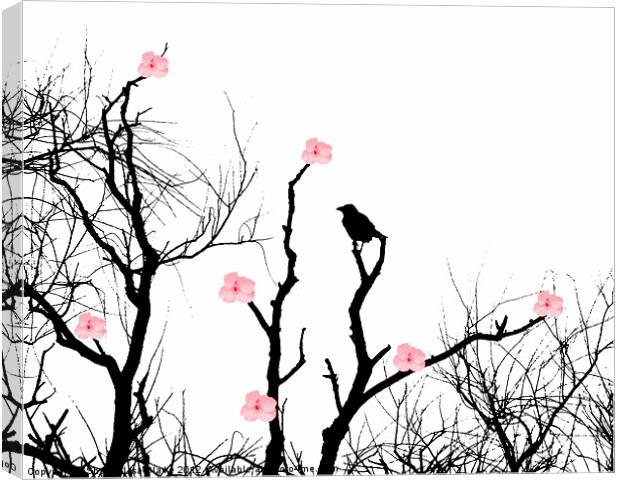 Silhouettes and blossoms Canvas Print by Sharon Lisa Clarke