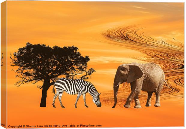 African Safari Canvas Print by Sharon Lisa Clarke