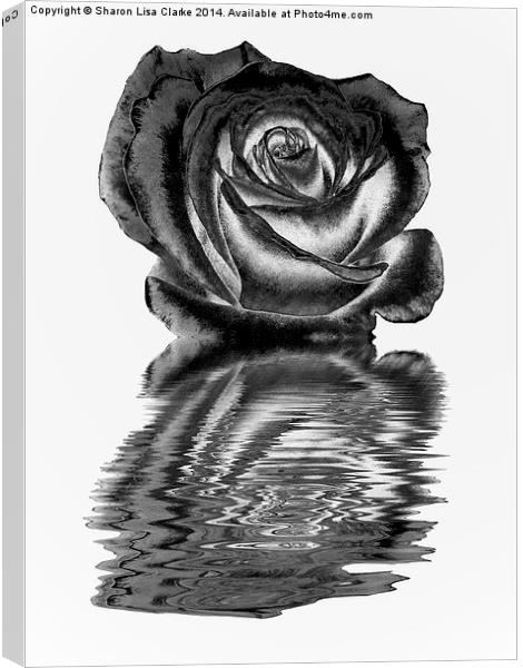 Chrome rose Canvas Print by Sharon Lisa Clarke