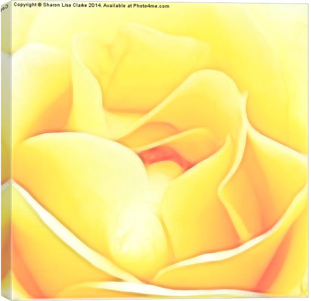 Soft Yellow Rose Canvas Print by Sharon Lisa Clarke