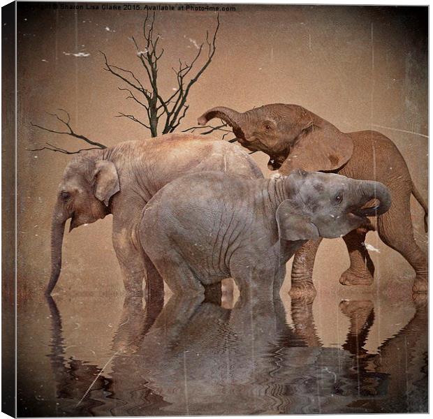  The old herd Canvas Print by Sharon Lisa Clarke