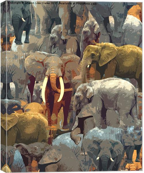  Elephant effect Canvas Print by Sharon Lisa Clarke