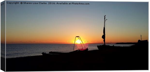 Sunset at Bulverhythe 2 Canvas Print by Sharon Lisa Clarke