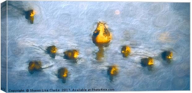 Ten little ducks Canvas Print by Sharon Lisa Clarke