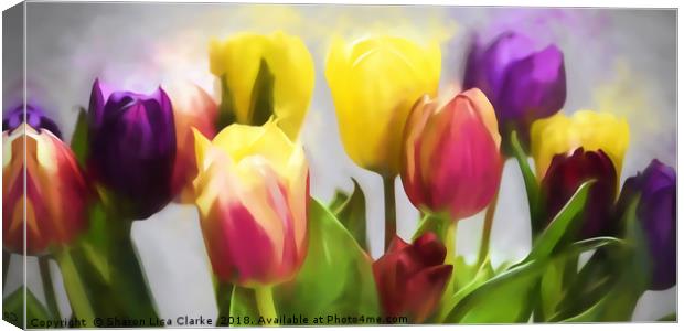 Tulip Haze Canvas Print by Sharon Lisa Clarke