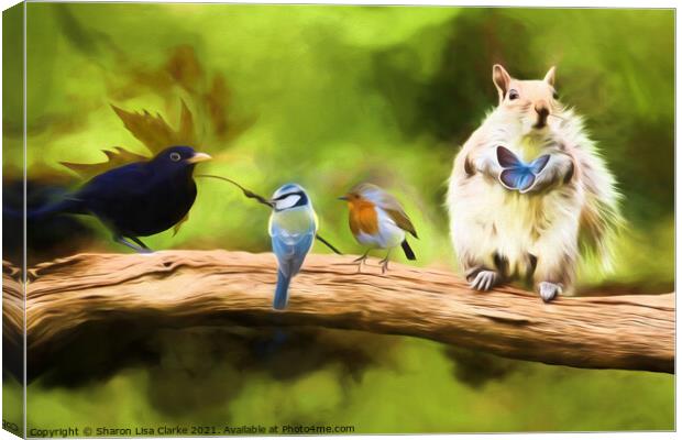 Wildlife Friends 2 Canvas Print by Sharon Lisa Clarke