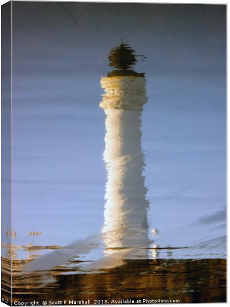 Covesea Reflection Canvas Print by Scott K Marshall