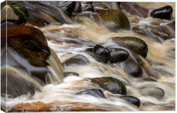 River Findhorn Flow Canvas Print by Scott K Marshall