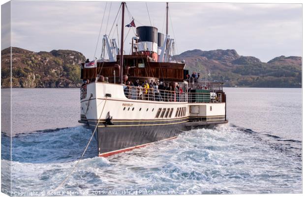 Waverley Departs Gairloch Canvas Print by Scott K Marshall