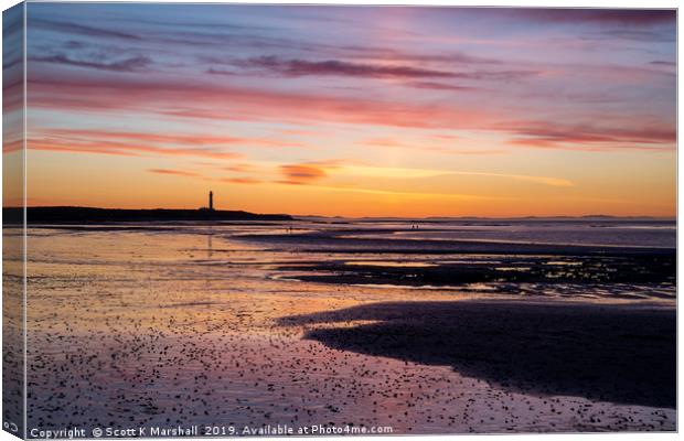 Lossiemouth Warm Departure Canvas Print by Scott K Marshall