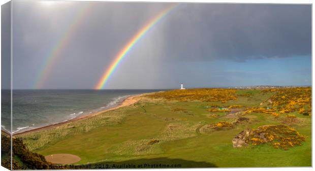 Covesea Golf Course Rainbow Canvas Print by Scott K Marshall
