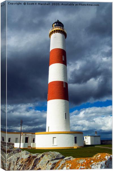 Tarbat Ness Lighthouse Canvas Print by Scott K Marshall