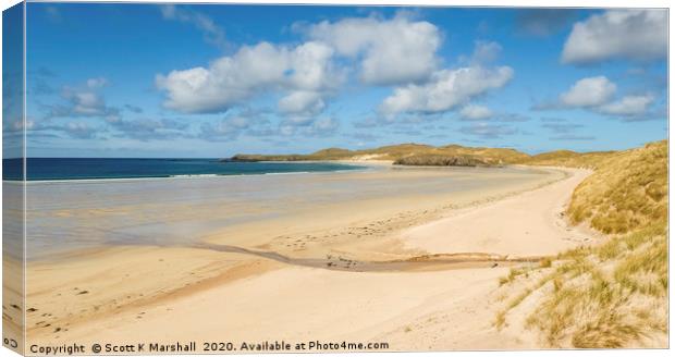 Balnakeil Beach Sutherland Canvas Print by Scott K Marshall