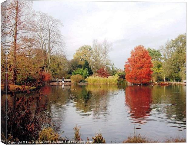 Autumn at Wisley Gardens. Canvas Print by Laura Jarvis