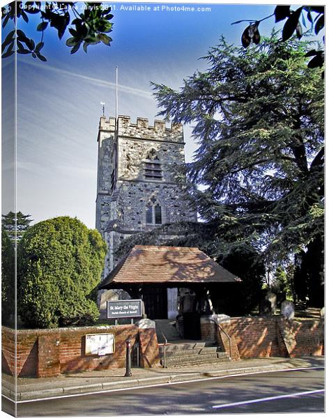 St Mary's Church, Horsell, Canvas Print by Laura Jarvis