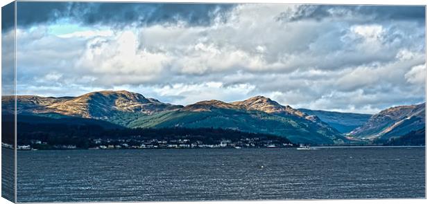View Over Dunoon Canvas Print by Grant Paterson