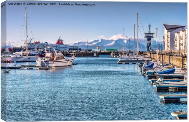 Ardrossan Marina Canvas Print by Valerie Paterson