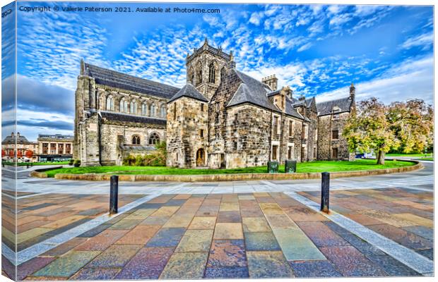 Paisley Abbey  Canvas Print by Valerie Paterson