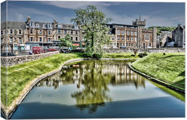 Rothesay Moat Canvas Print by Valerie Paterson