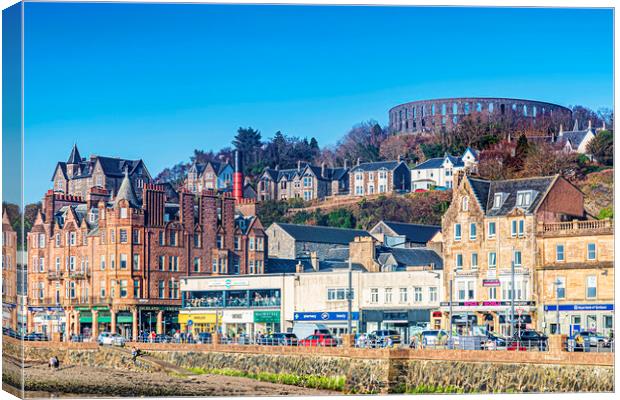 Town of Oban Canvas Print by Valerie Paterson