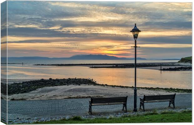 Sunset over Arran Canvas Print by Valerie Paterson