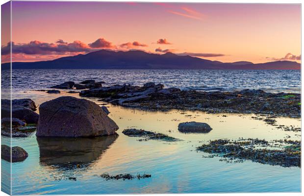 Arran Sunset Canvas Print by Valerie Paterson