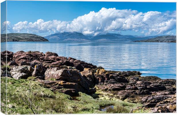Isle of Arran View Canvas Print by Valerie Paterson