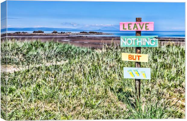 Leave Nothing But Footprints Canvas Print by Valerie Paterson