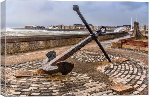 Saltcoats Anchor Canvas Print by Valerie Paterson