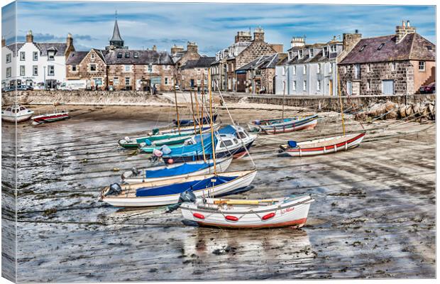 Boats at Stonehaven Canvas Print by Valerie Paterson