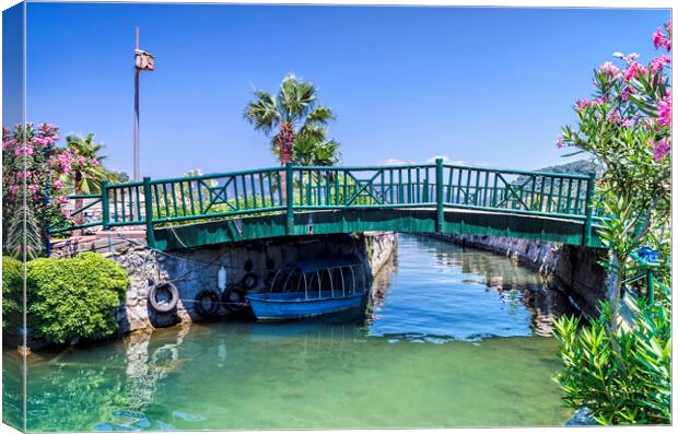 Marmaris Footbridge Canvas Print by Valerie Paterson