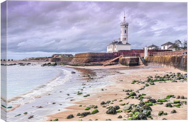 Arbroath Signal Tower Canvas Print by Valerie Paterson