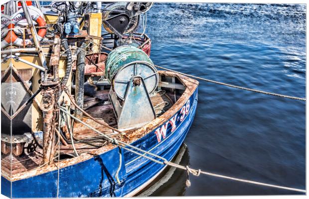 Working Fishing Boat Canvas Print by Valerie Paterson