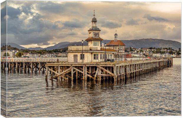Pier at Dunoon Canvas Print by Valerie Paterson