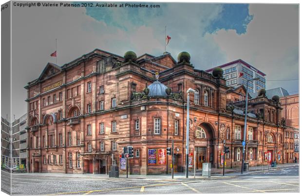 Kings Theatre Glasgow Canvas Print by Valerie Paterson