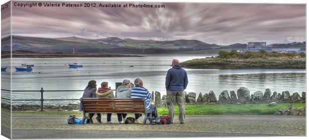 Takin It Easy In Millport Canvas Print by Valerie Paterson