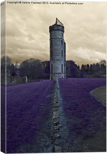 Eglinton Castle Tower Canvas Print by Valerie Paterson