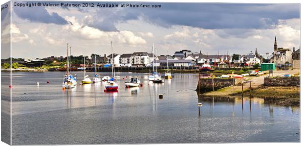 Irvine Harbour Canvas Print by Valerie Paterson