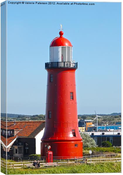 Lighthouse In Newcastle Canvas Print by Valerie Paterson