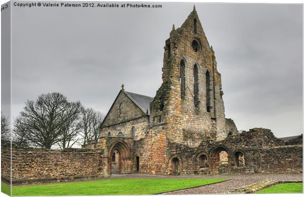 Ruins Of Kilwinning Abbey Canvas Print by Valerie Paterson