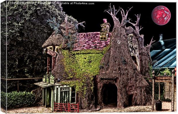 Haunted Tree House Canvas Print by Valerie Paterson