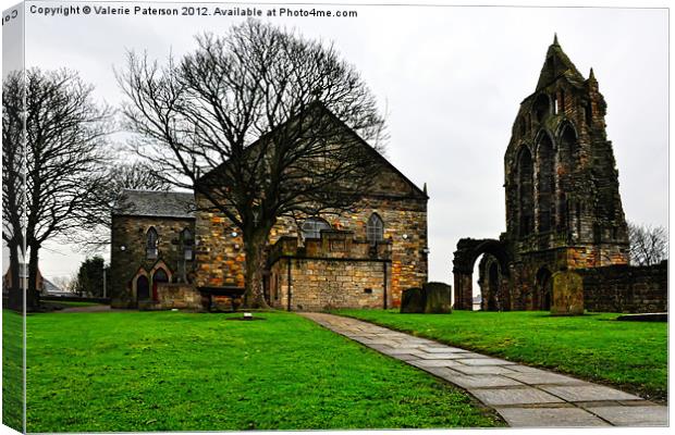 Kilwinning Abbey Ruins Canvas Print by Valerie Paterson