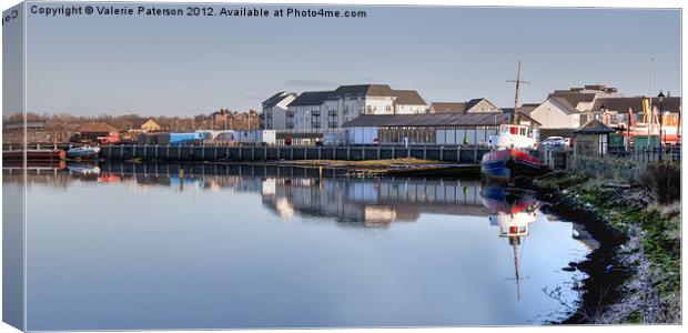Irvine Harbour and Bay Canvas Print by Valerie Paterson